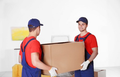 Docklands apartment packing service with organised moving boxes