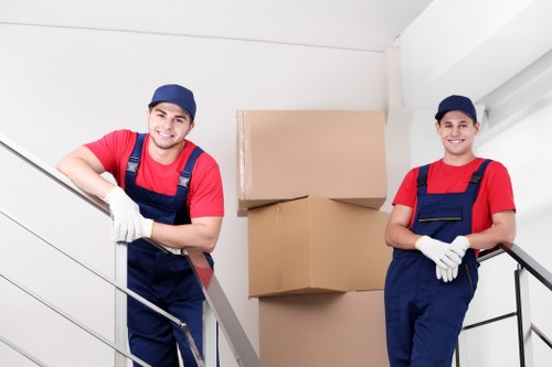 Professional movers loading items carefully for removals in Docklands