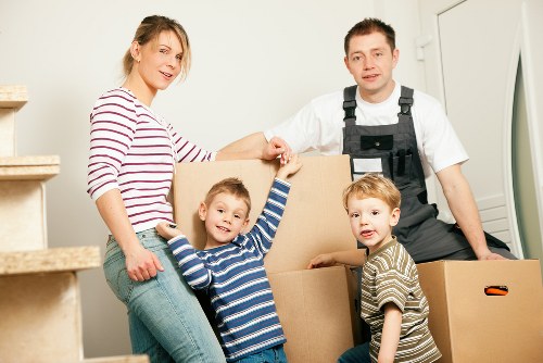 Man And Van Docklands team preparing items safely for transport