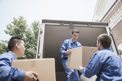 Local moving team handling a Docklands flat relocation