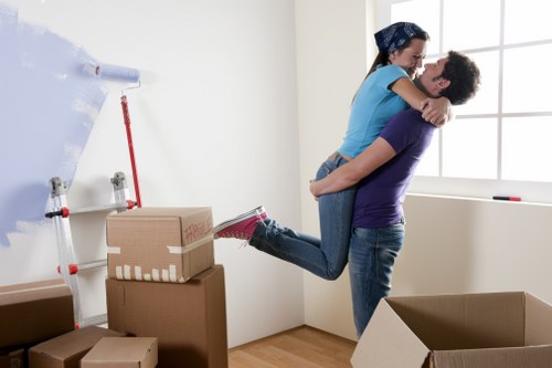 Securely loaded van prepared for transport in a man and van service